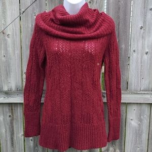 Maroon Cowlneck Sweater by Elle
